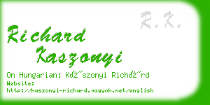 richard kaszonyi business card